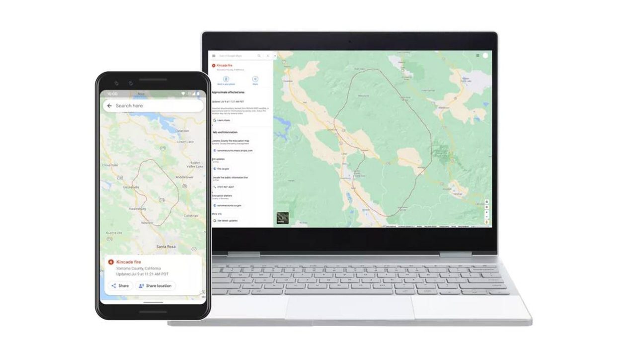 Η Google προσθέτει στους χάρτες ενημέρωση σε πραγματικό χρόνο για τις πυρκαγιές!