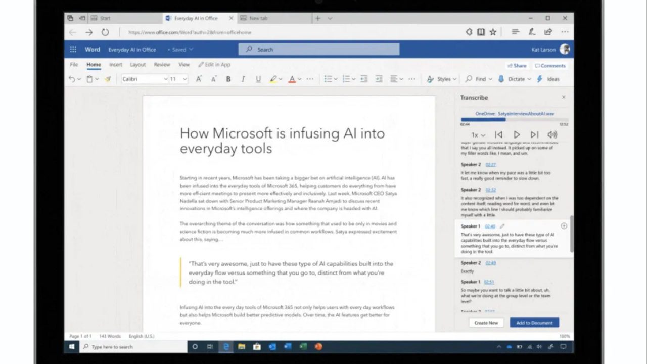 Τώρα το Microsoft Word μπορεί να κάνει αυτόματη απομαγνητοφώνηση!