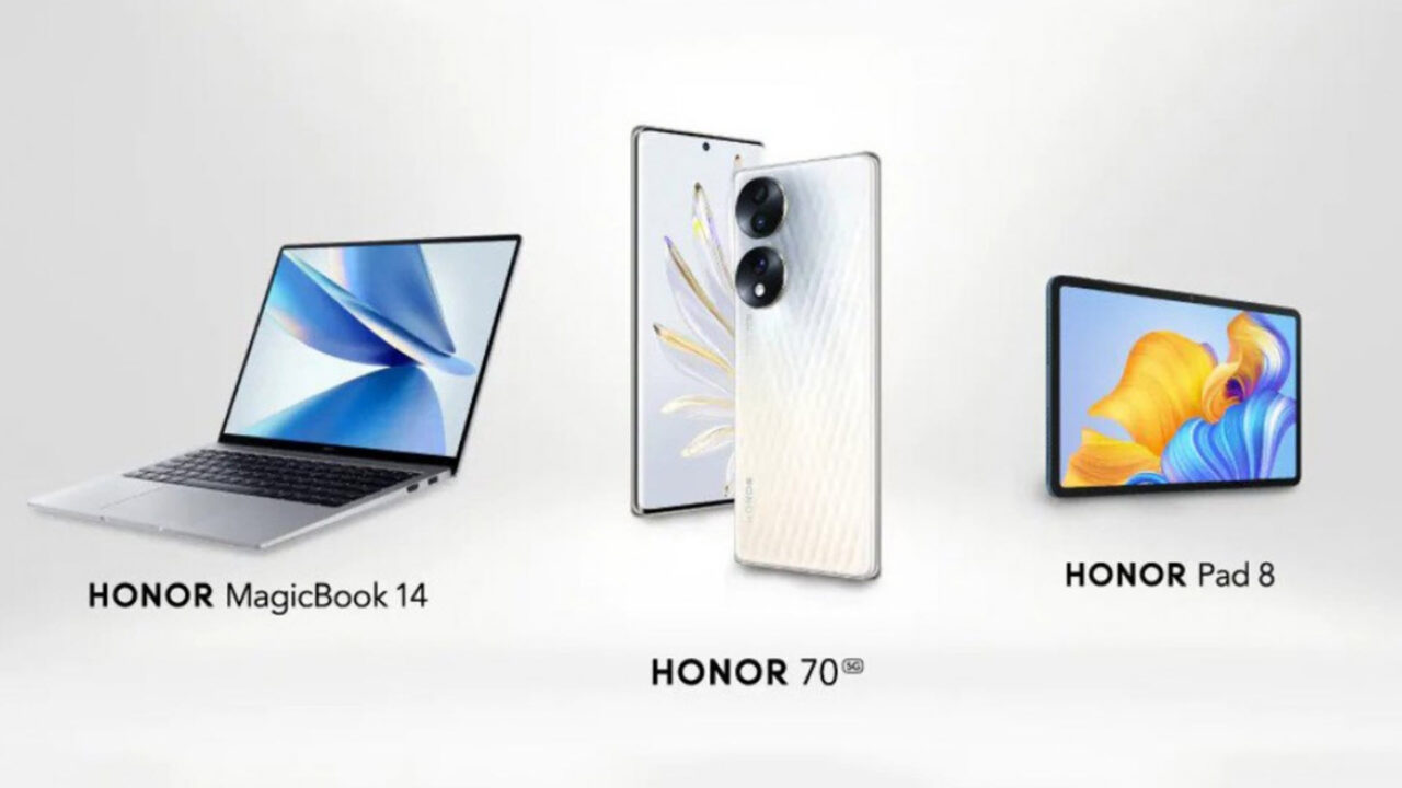 Το Honor 70 παρουσιάστηκε για την παγκόσμια αγορά μαζί με τα MagicBook 14 και Honor Pad 8