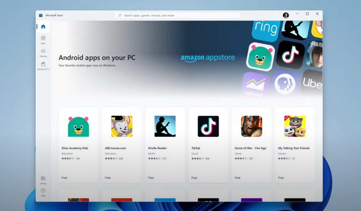 Η Microsoft ανοίγει την πόρτα για τις Android εφαρμογές στα Windows 11