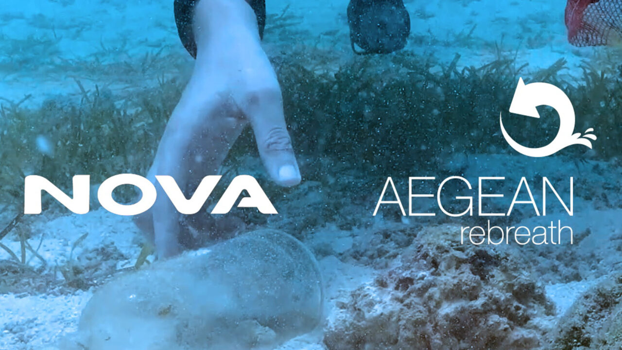 NOVA: Δύο τόνοι απορριμμάτων ανελκύθηκαν από το βυθό της Αμοργού από την Aegean Rebreath και την Nova